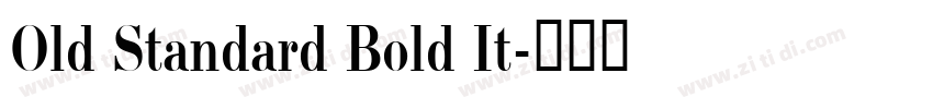 Old Standard Bold It字体转换